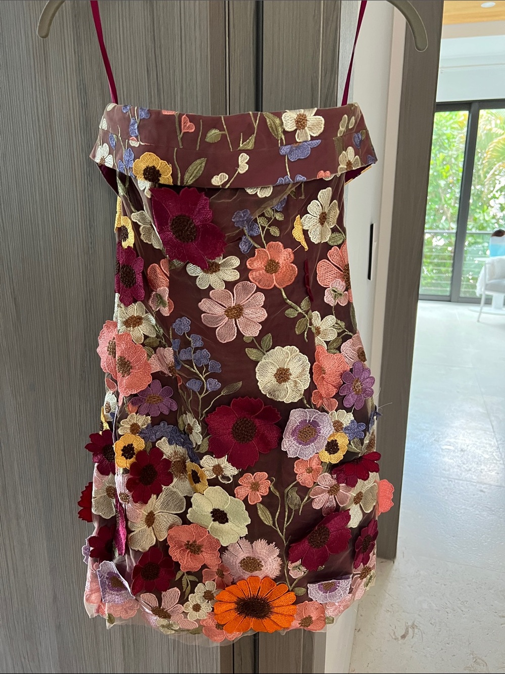 NWT REVOLVE Australia SHOWPO Pink Diamond Wren garden flowers 3D mini dress US 4 - Picture 2 of 11